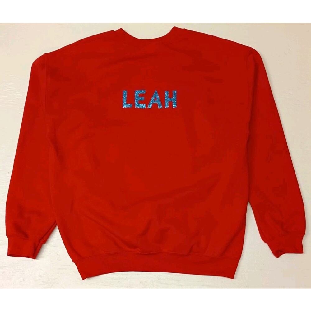 Gildan (Medium) Red Seuss Landing Thing 1 Theme Sweatshirt - Picture 6 of 10